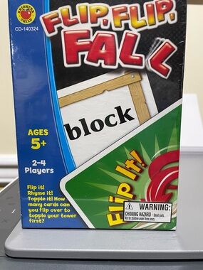 Flip, Flip, Fall Kids Card Game by - Green/Blue/Red